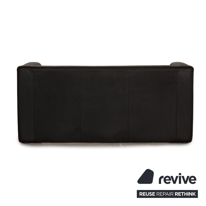 WK Wohnen WK 563 Leder Sofa Schwarz Zweisitzer Couch
