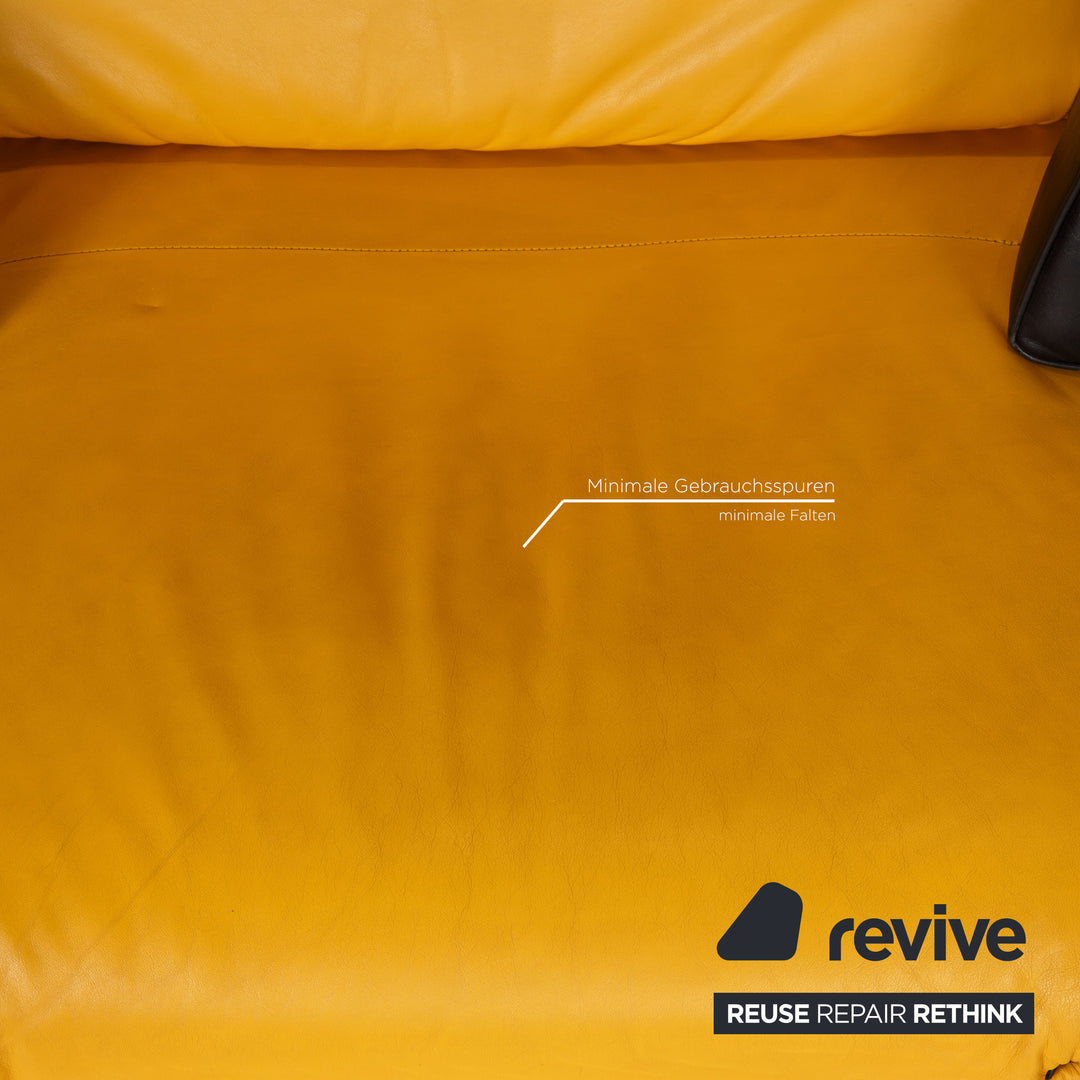 WK Wohnen WK 694 Leder Sessel Gelb Funktion Relaxfunktion