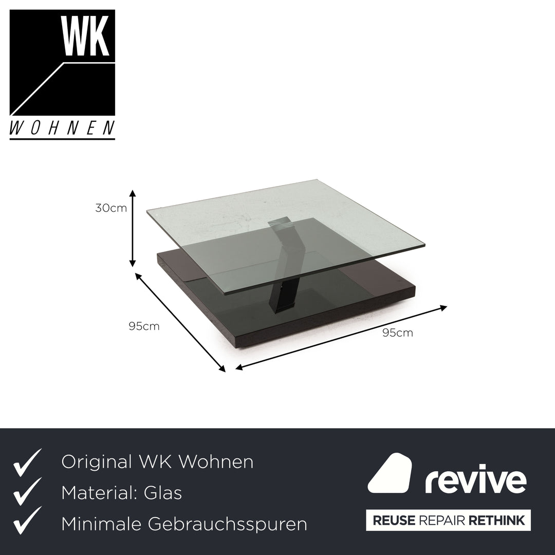 WK Wohnen WK 838 A4 Glas Tisch Schwarz Couchtisch