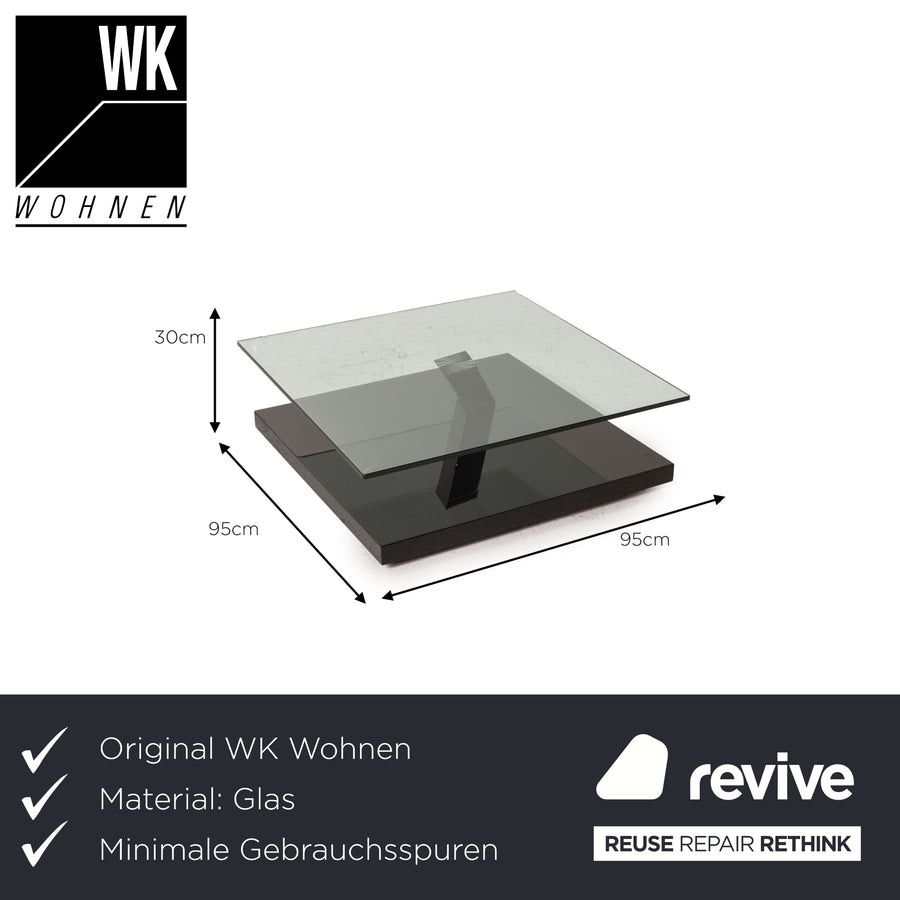 WK Wohnen WK 838 A4 Glas Tisch Schwarz Couchtisch