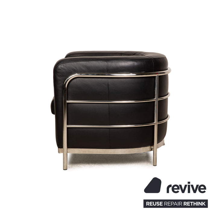 Zanotta Onda Fauteuil En Cuir Noir