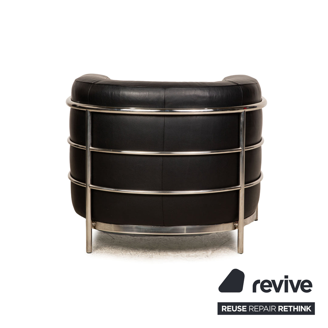 Zanotta Onda Fauteuil En Cuir Noir
