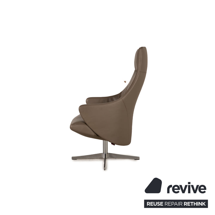 Züco 4+ Relax AA086 leather armchair beige function incl. footstool