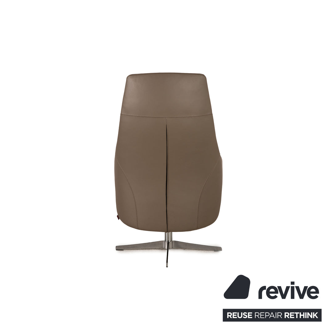 Züco 4+ Relax AA086 leather armchair beige function incl. footstool