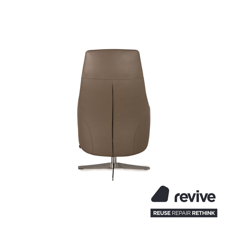Züco 4+ Relax AA086 leather armchair beige function incl. footstool