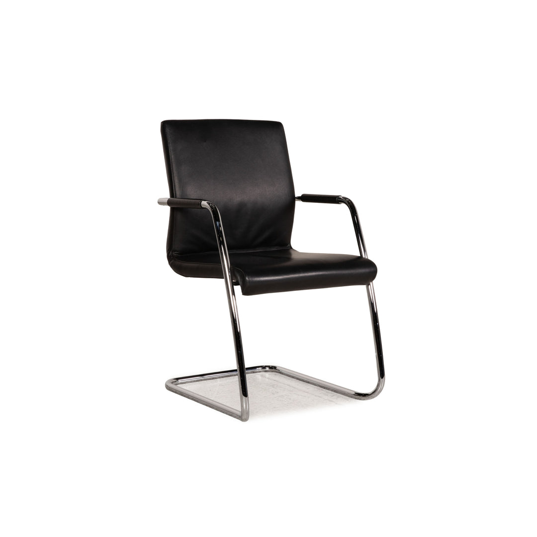 Züco leather chair Black armchair