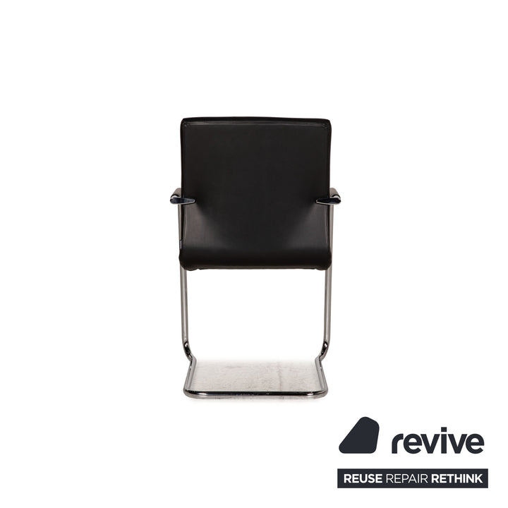 Züco leather chair Black armchair